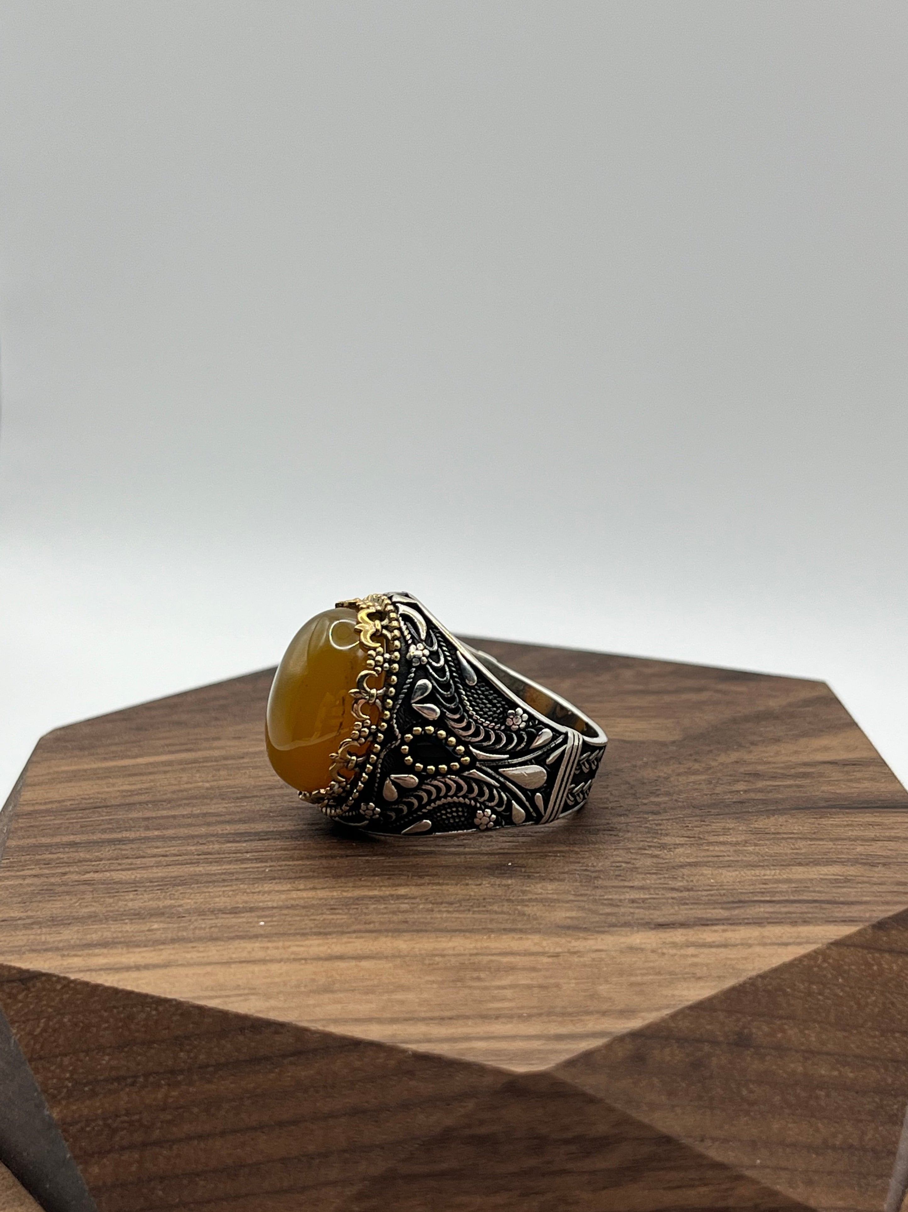 Obsidian & Ember Ring