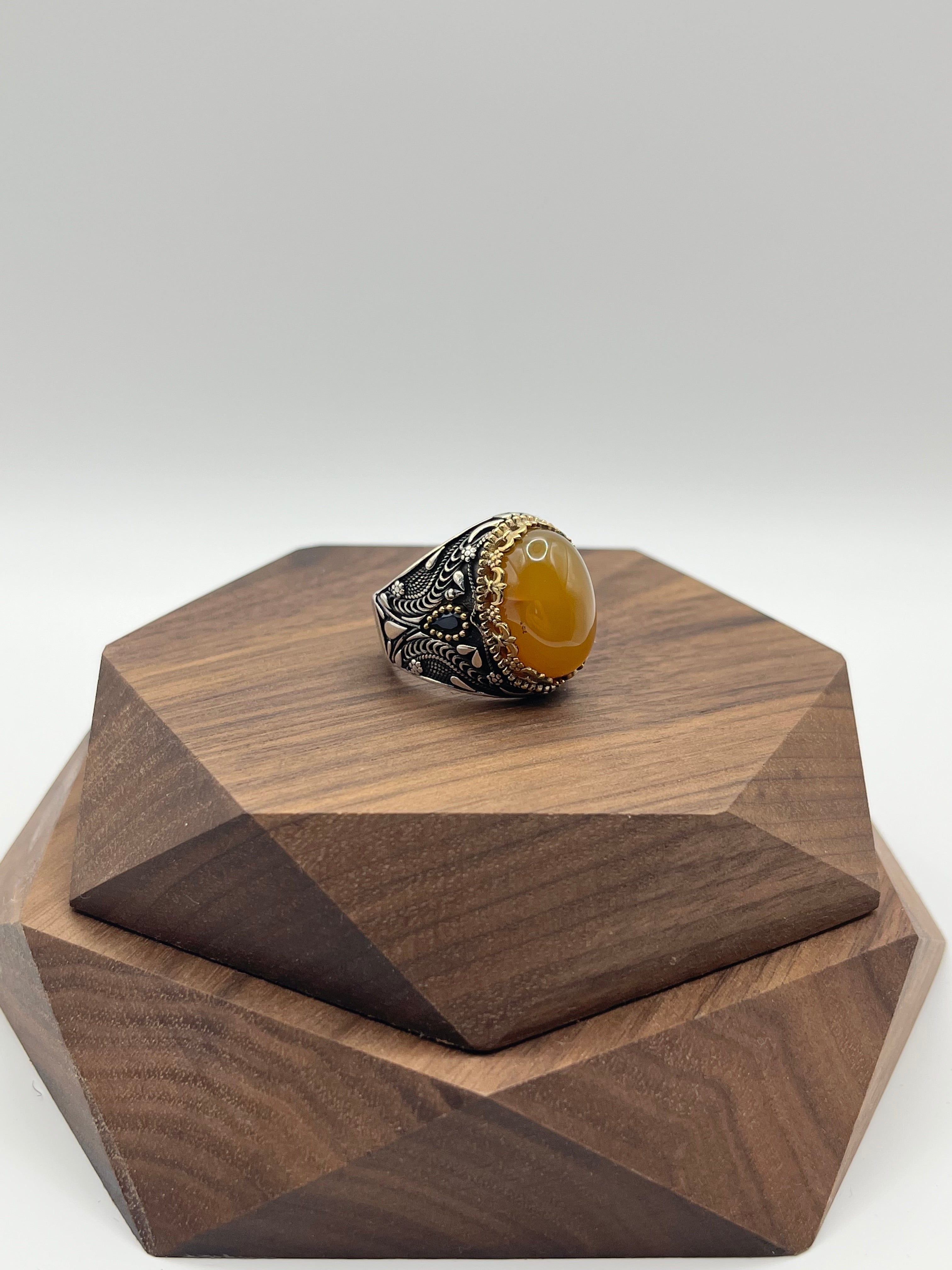 Obsidian & Ember Ring