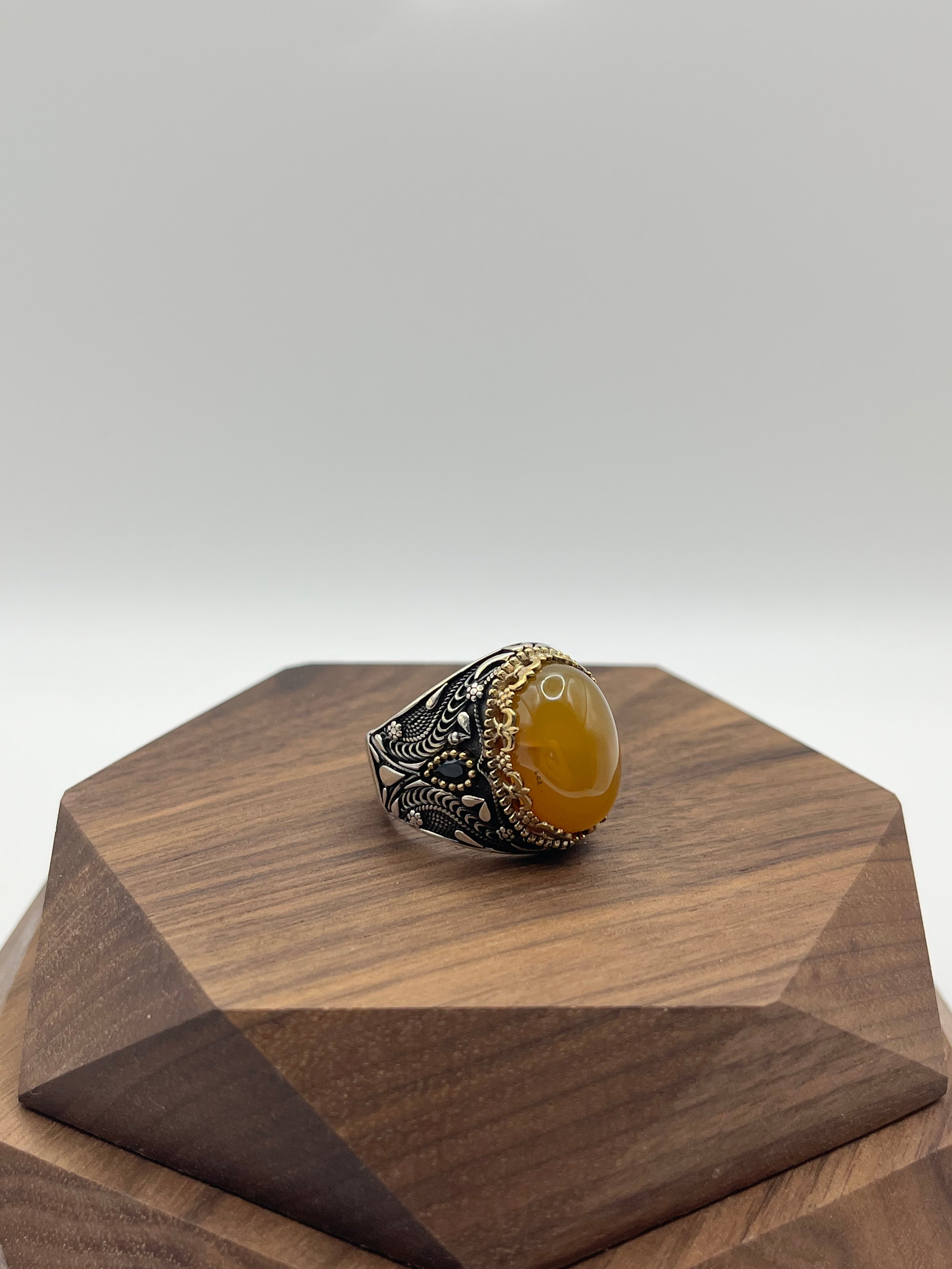 Obsidian & Ember Ring