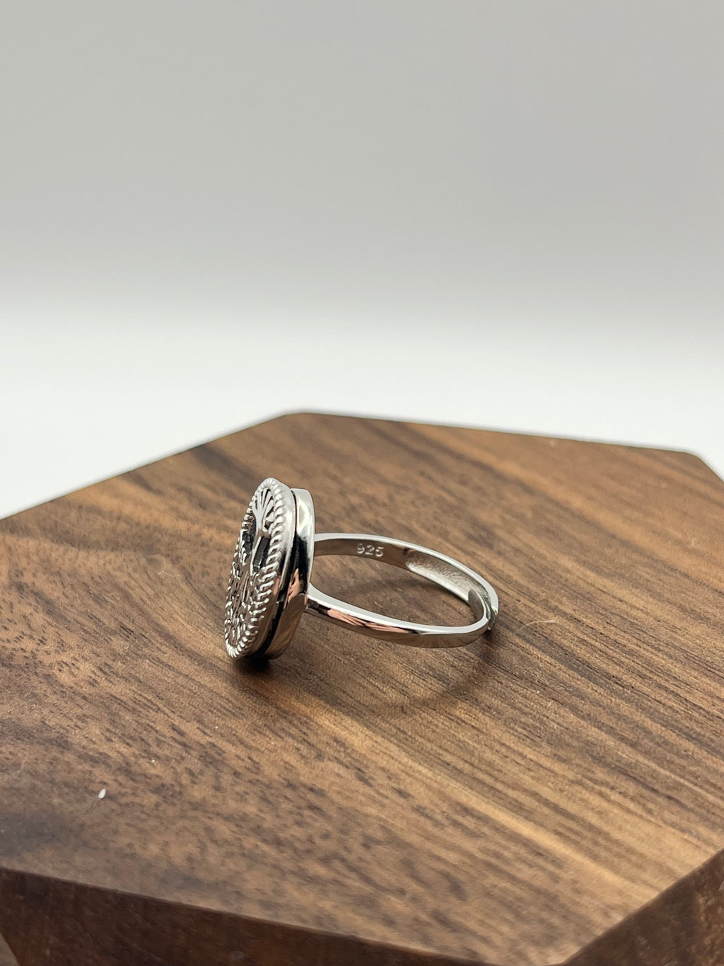 Black Tourmaline Tree of Life Women’s Ring