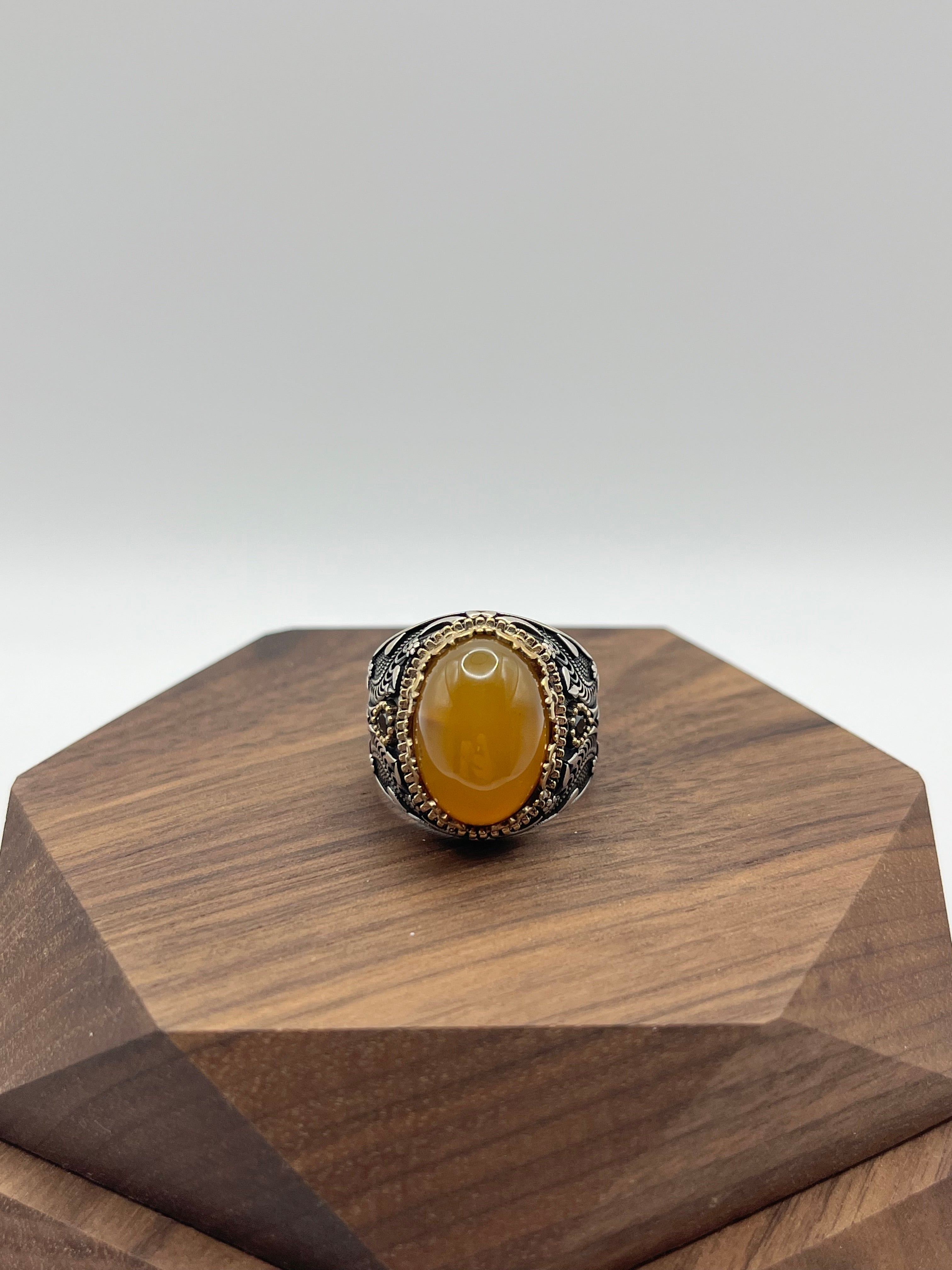 Obsidian & Ember Ring