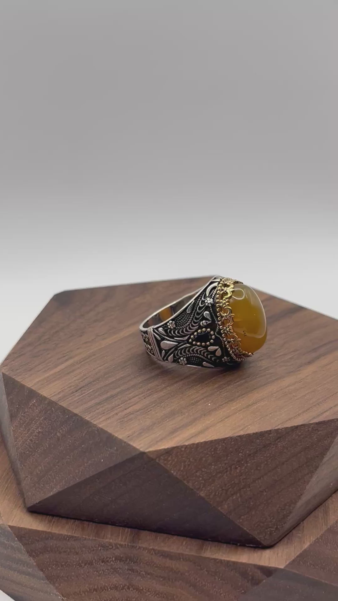 Obsidian & Ember Ring