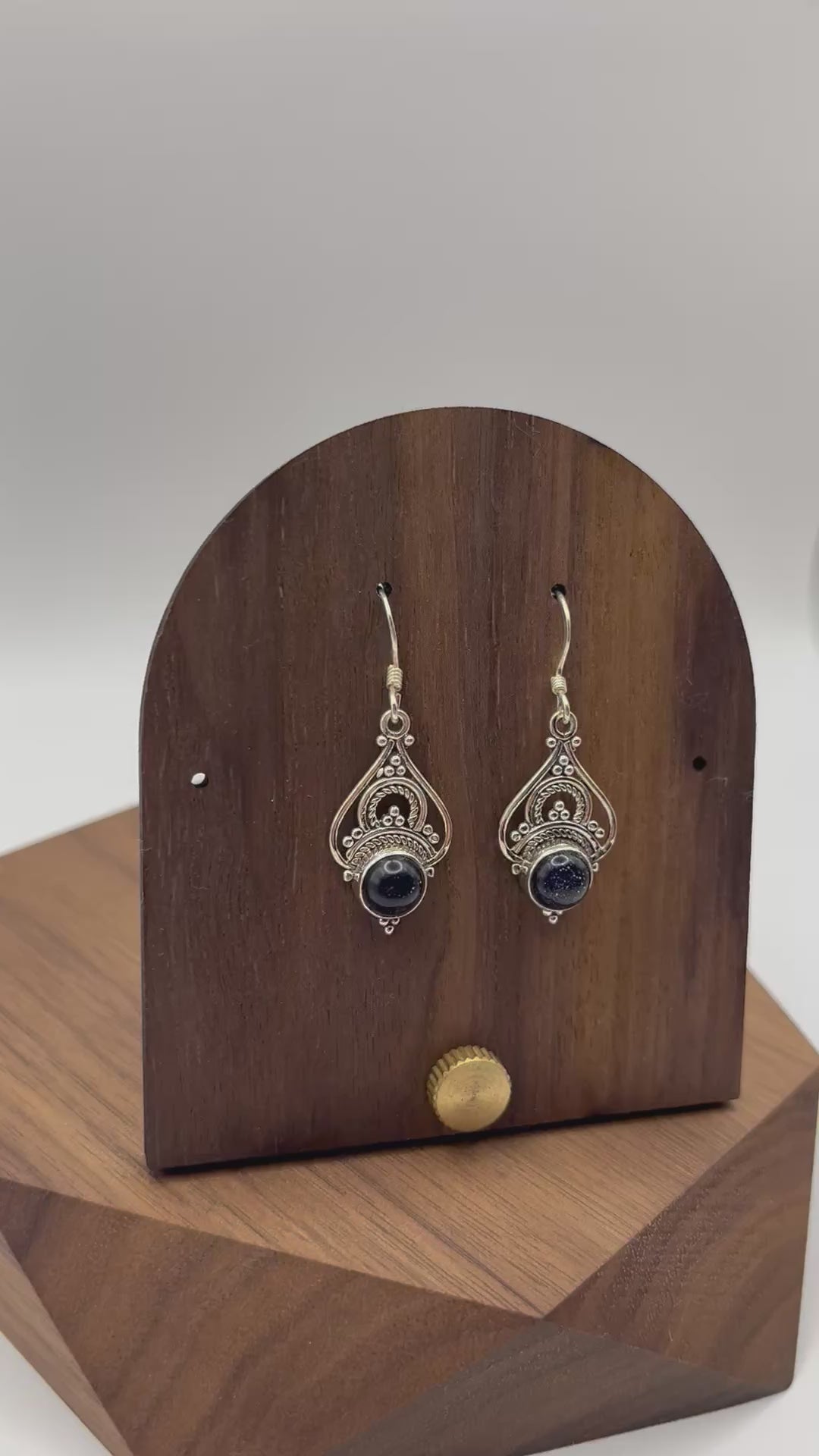 925 Sterling Silver Black Tourmaline Chandelier Earrings — Layered Dangle